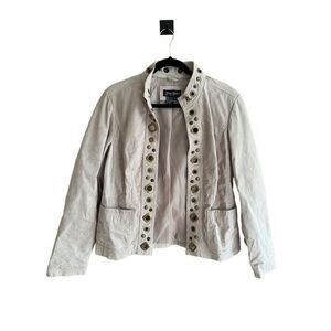 Prosper & Devine 100% suede ivory jacket sz M